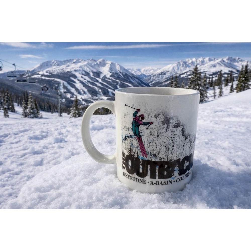 Vtg "The Outback"‎ Keystone A-Basin Colorado ski Slope coffee/tea mug Souvenir